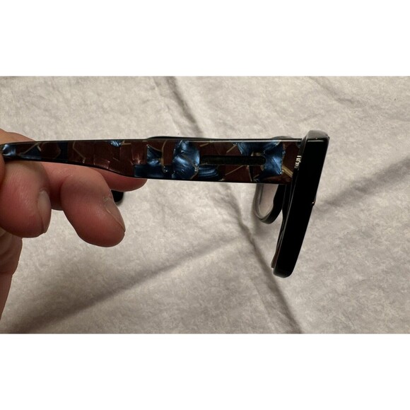 LUXOTTICA SUNGLASSES 1412 UV GARD PEARL BLACK ITALY - FRAMES‎ ONLY - Picture 3 of 13